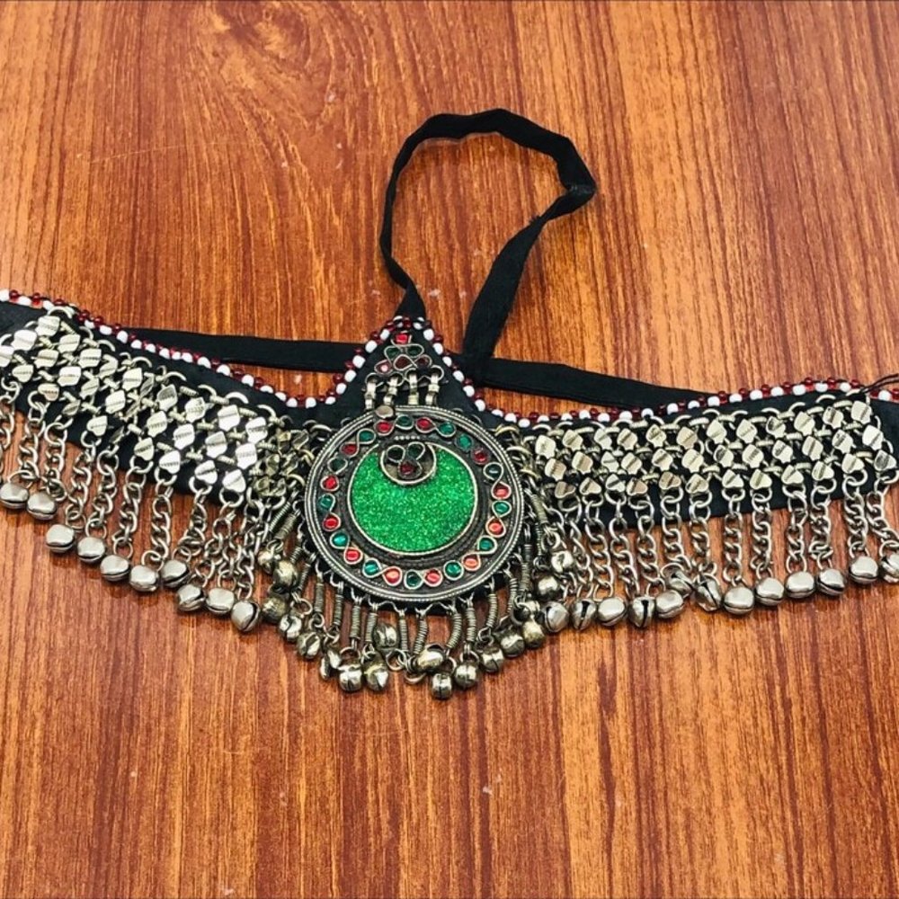 Vintage Kuchi Headpiece: Afghan Tribal Hair Jewelry